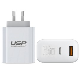 USP 65W Dual Ports PD Super Fast Charger USP 65W Dual Ports PD Super Fast Charger