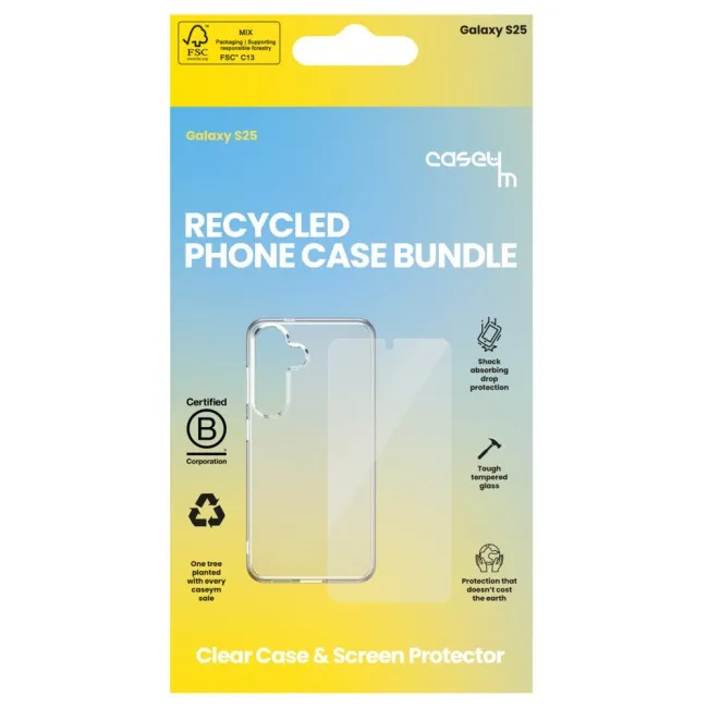Caseym Clear Protection Bundle for Galaxy S25