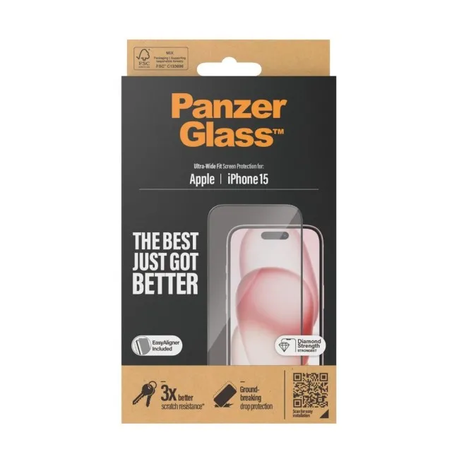 PanzerGlass Screen Protector for iPhone 15