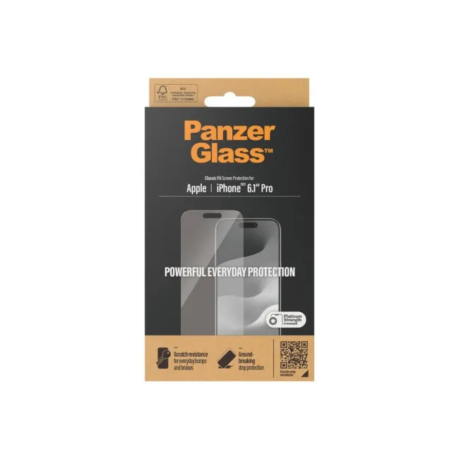 PanzerGlass Screen Protector for iPhone 15 Pro