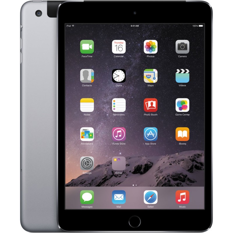 タブレット iPad - iPad mini 3 16GB   wifi + cellular (au) Apple iPad mini 3 Tablet, 16GB, WiFi + Cellular, Space grey