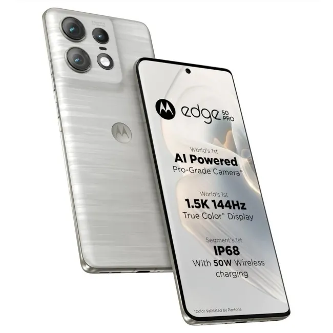 Buy Refurbished Motorola Edge 50s Pro 5G (256GB) in Moonlight Pearl Buy Refurbished Motorola Edge 50s Pro 5G (256GB) in Moonlight Pearl