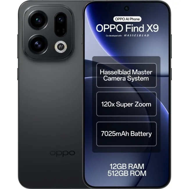 Buy Refurbished Oppo Find X9 5G (512GB) in Space Black